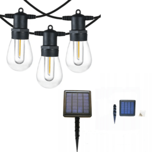 GIRLANDA ŚWIETLNA SOLARNA LED 7,6m 12 żarówek S14