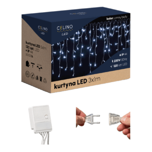 KURTYNA ŚWIETLNA ZEWNĘTRZNE / WEWNĘTRZNE 3X1 SOPLE WISZĄCE ZIMNA BARWA